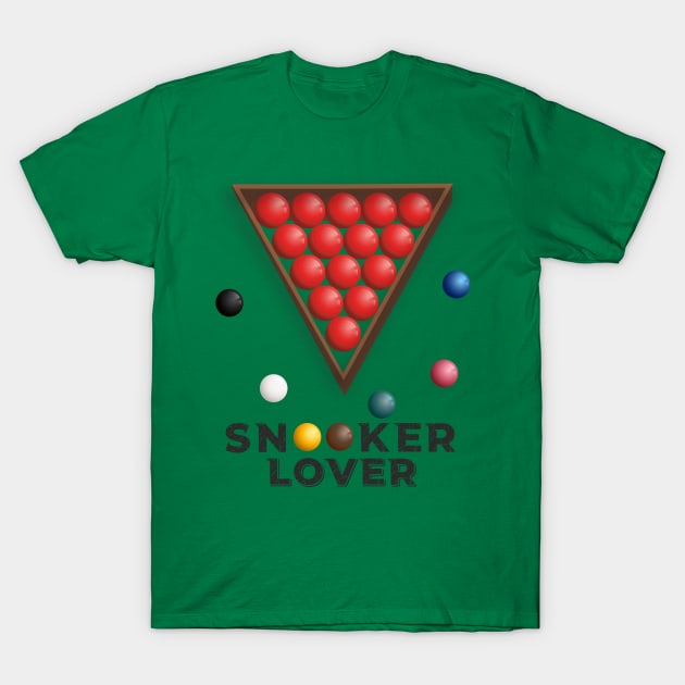 Snooker Ball Design T-Shirt by AJ techDesigns